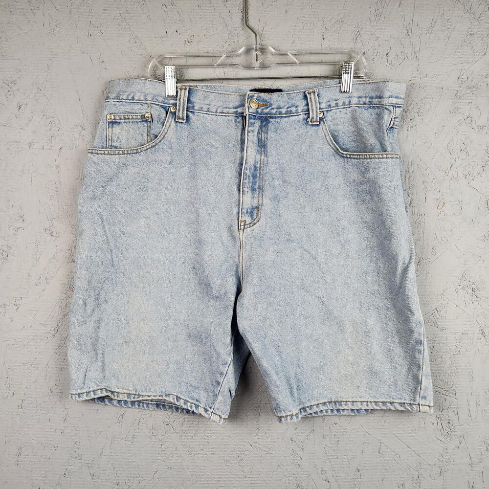 Vintage Britches Bermuda Shorts Mens 40 Blue Denim Relaxed Fit Lightwash 90s Y2K